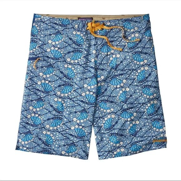 Patagonia Other - Patagonia Blue Fly Fish Design Swim Trunks Shorts Modern Resort Beach Pool